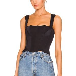 HAH Knock Out Corset Top in Noir